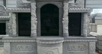 重庆 芝麻灰高档墓碑，土墓，可定制