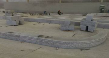 重庆 芝麻白整石坐凳（光面+自然面）