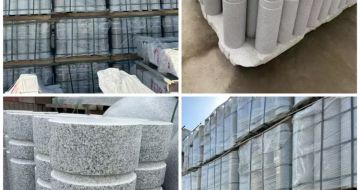 重庆 芝麻白花岗岩挡车柱、隔离柱多少钱