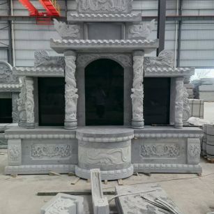 重庆 芝麻灰高档墓碑，土墓，可定制