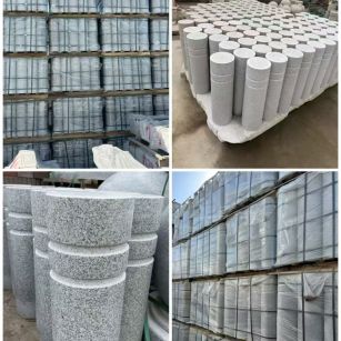 重庆 芝麻白花岗岩挡车柱、隔离柱多少钱