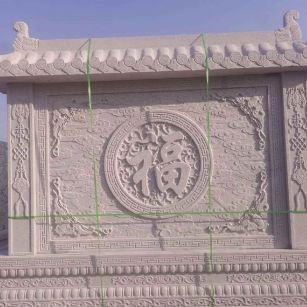 重庆 芝麻白花岗岩屏风，照壁，影壁