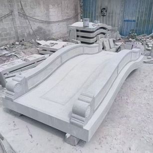 重庆 芝麻灰花岗岩园林景观 小石桥