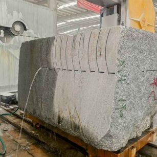 重庆 602，大花芙蓉白，绳锯加工弧形路沿石