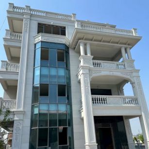 重庆 芝麻白花岗岩别墅外墙干挂效果展示