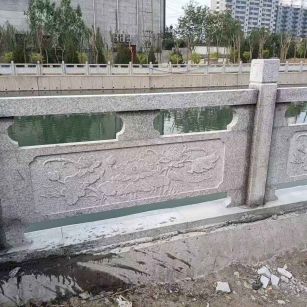 重庆 芙蓉白大花桥梁、河道，石材栏杆、围栏、护栏