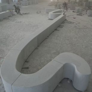 重庆 花岗岩整石坐凳拼装