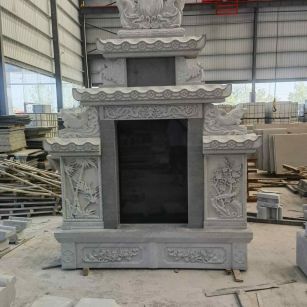 重庆 芝麻灰高档墓碑、土墓，一套也支持定做