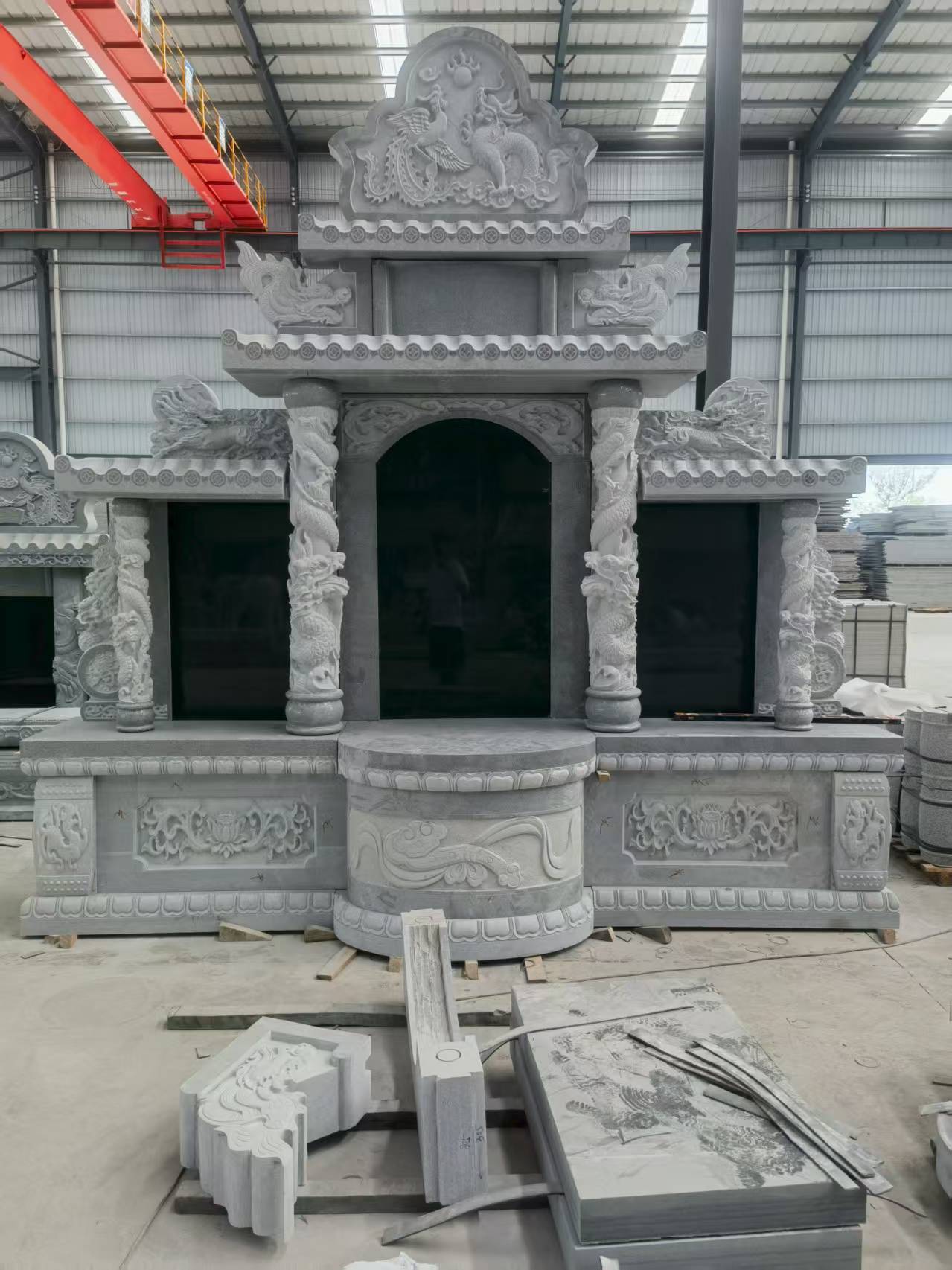 重庆 芝麻灰高档墓碑，土墓，可定制