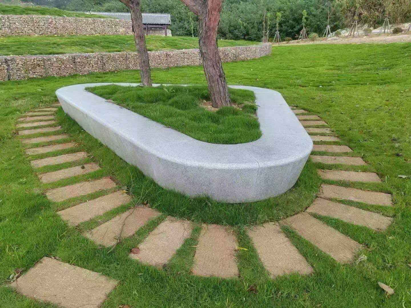 重庆 芝麻白光面整石坐凳