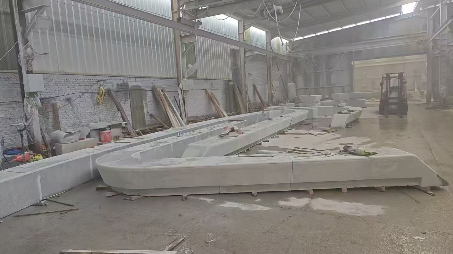 重庆 花岗岩整石坐凳拼装